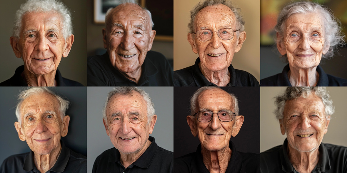 8 Images of over 50's according to AI