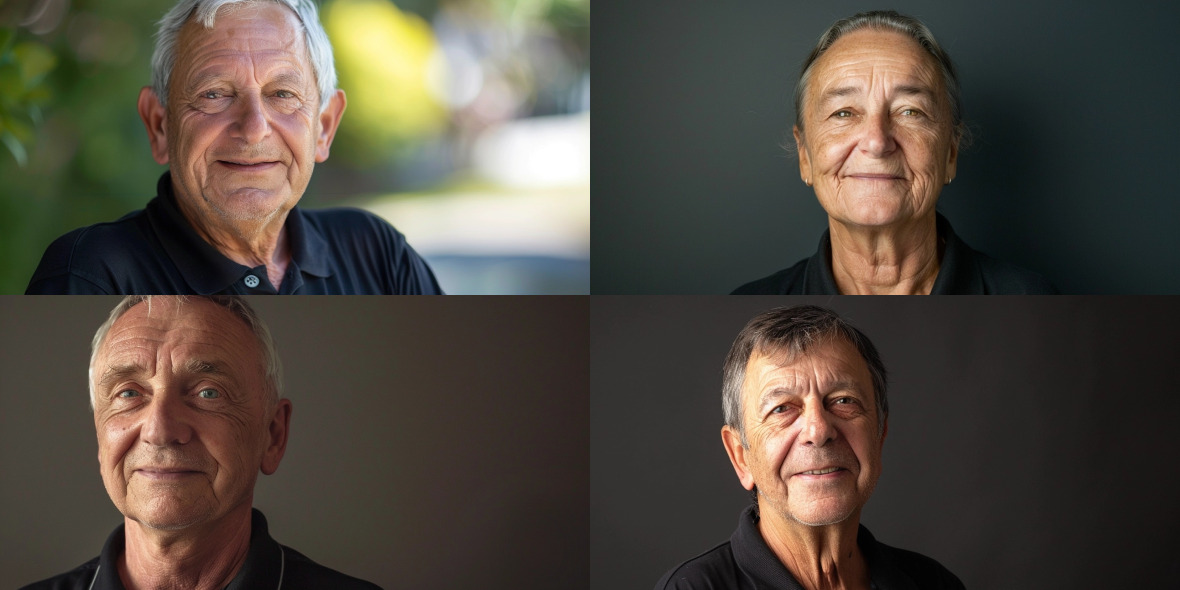 4 Images of over 50's according to AI